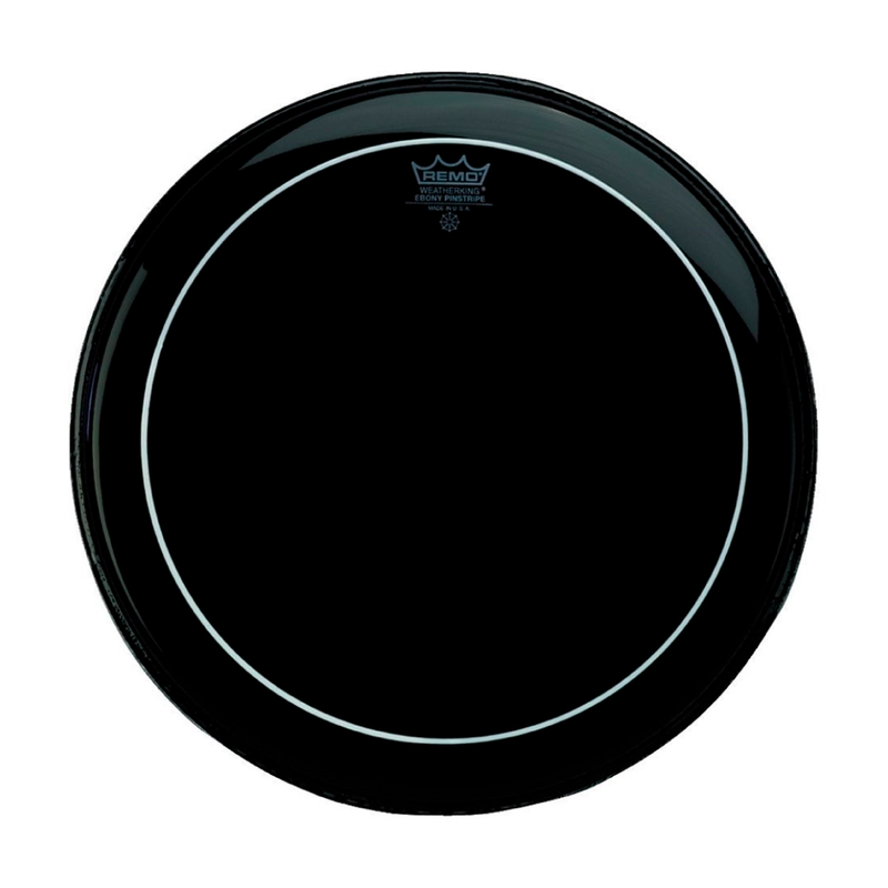 Parche Remo Pinstripe Ebony ES-0614-PS de 14" de Negro