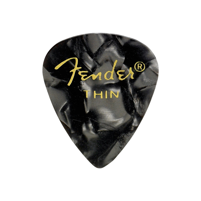 Uñas Fender 351 Shape - Moto Negro - Delgadas - Pack de 12