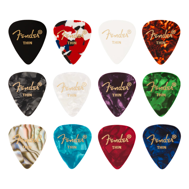Uñas Fender 351 Celluloid Medley (12) - Thin