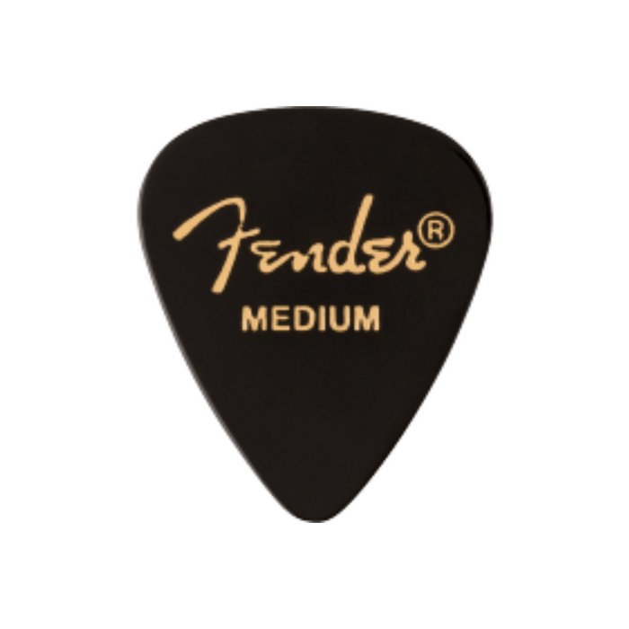 Uñas Fender 351 Shape Premium Celluloid - Medium - Black (paquete de 12)
