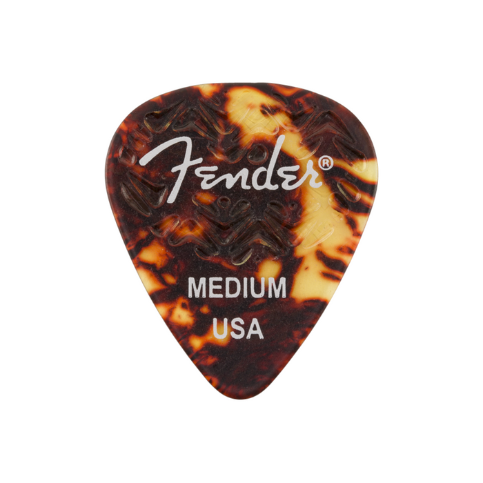 Uñas Fender 351 Shape Wavelength Celluloid Picks - Medium - Tortoise Shell (paquete de 6)