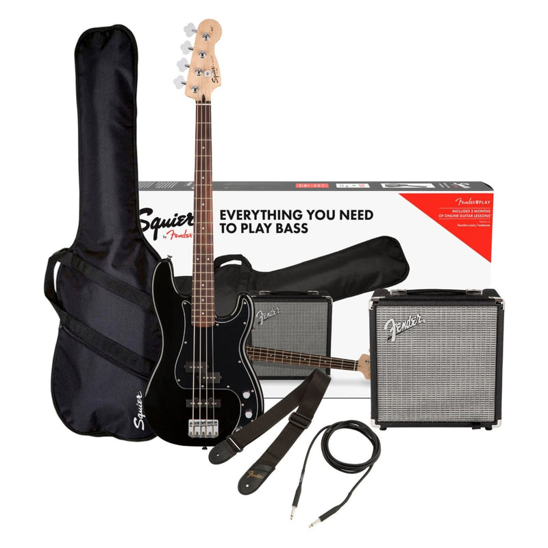Pack de Bajo Eléctrico Squier Affinity Precision PJ Bass con mástil de Laurel - Black
