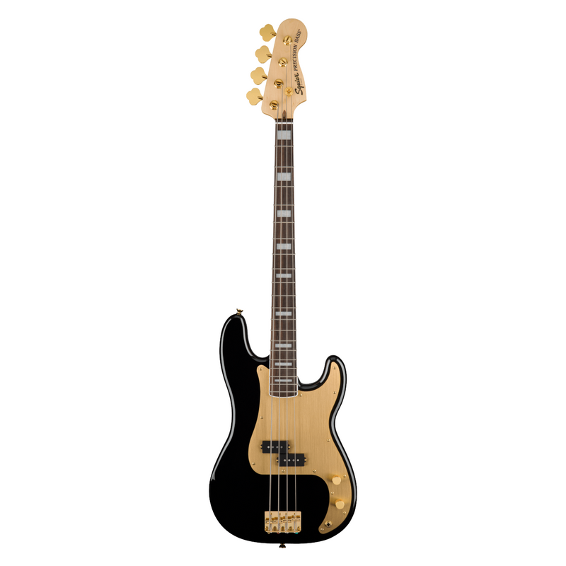 Bajo Eléctrico Squier  40th Anniversary Precision Bass® Gold Edition con mástil de Laurel - Black