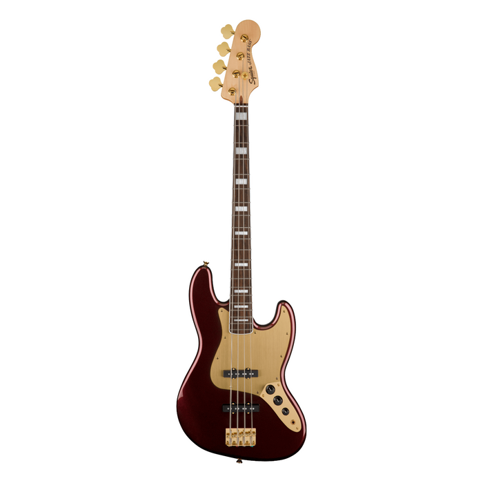 Bajo Eléctrico Squier 40th Anniversary Jazz Bass, Gold Edition con mástil de laurel - Ruby Red Metallic