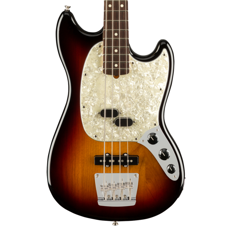 Bajo Eléctrico Fender American Performer Mustang Bass con mástil de Palo Rosa - 3 Tone Sunburst