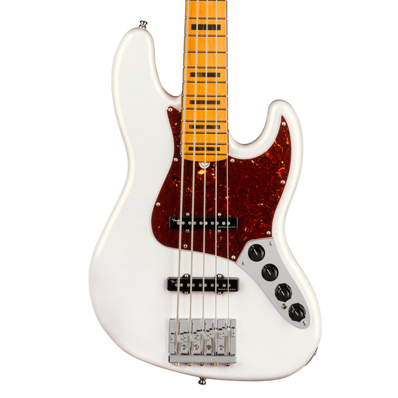Bajo Eléctrico Fender American Ultra Jazz Bass V con mástil de maple, Arctic Pearl