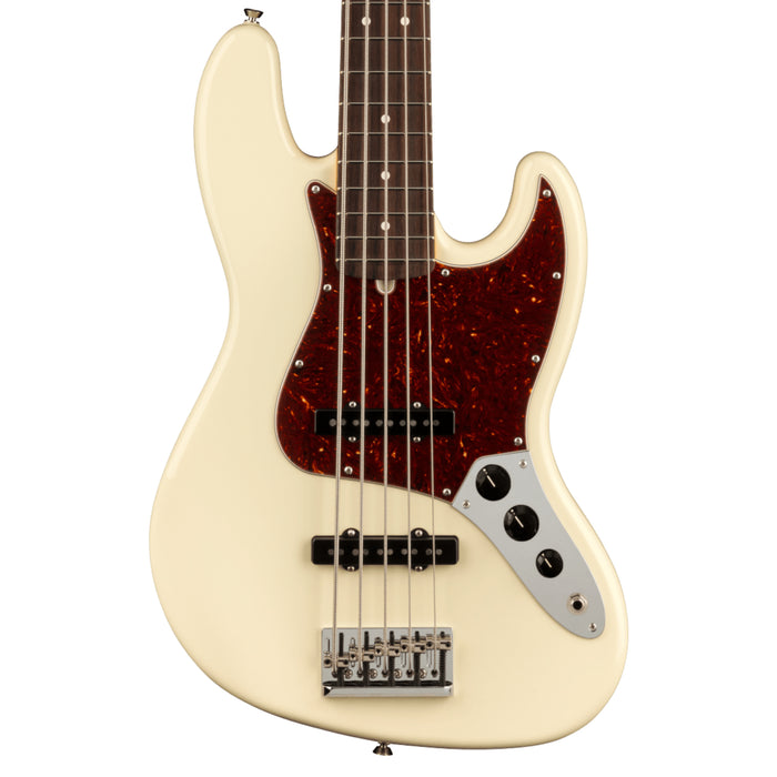 Bajo Eléctrico Fender American Professional II Jazz Bass V con mástil de palo de rosa - Olympic White