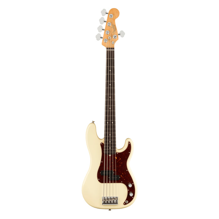 Bajo Eléctrico Fender American Professional II Precision Bass V con mástil de palo de rosa - Olympic White