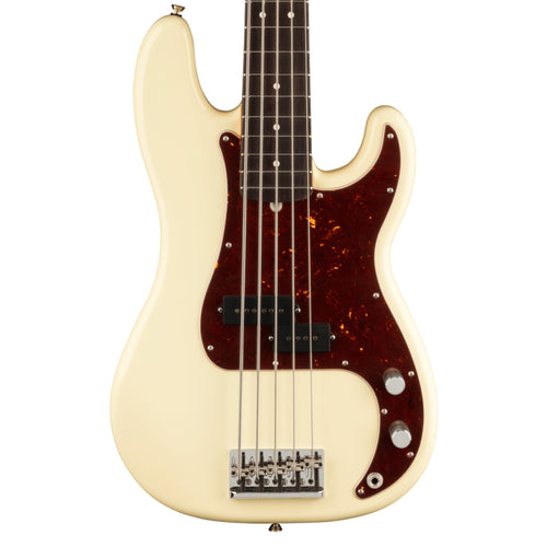 Bajo Eléctrico Fender American Professional II Precision Bass V con mástil de palo de rosa - Olympic White