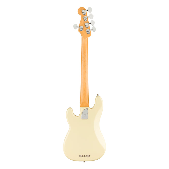 Bajo Eléctrico Fender American Professional II Precision Bass V con mástil de palo de rosa - Olympic White