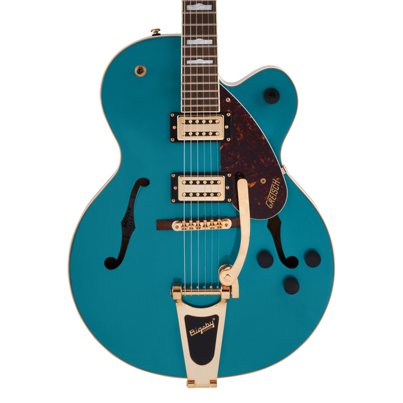 Guitarra Eléctrica Gretsch G2410TG Streamliner Hollow Body Single-Cut con Bigsby y herraje dorado con mástil de laurel - Ocean Turquoise