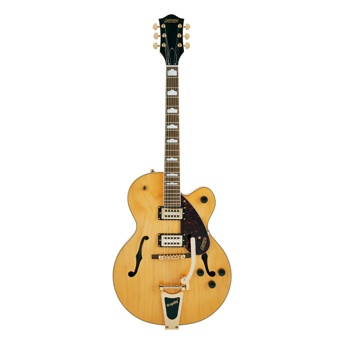 Guitarra Eléctrica Gretsch G2410TG Streamliner Hollow Body Single-Cut con Bigsby y herraje dorado con mástil de laurel - Village Amber