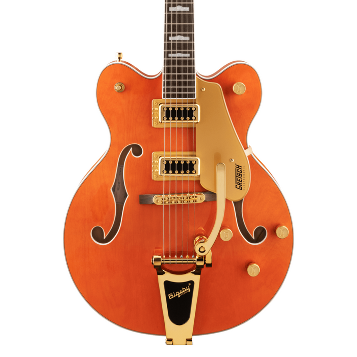 Guitarra Eléctrica Gretsch G5422TG Electromatic Classic Hollow Body Double-Cut con Bigsby y hardware dorado con mástil de laurel - Orange Stain