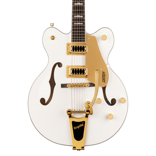 Guitarra Eléctrica Gretsch G5422TG Electromatic Classic Hollow Body Double-Cut con Bigsby y hardware dorado con mástil de laurel - Snowcrest White