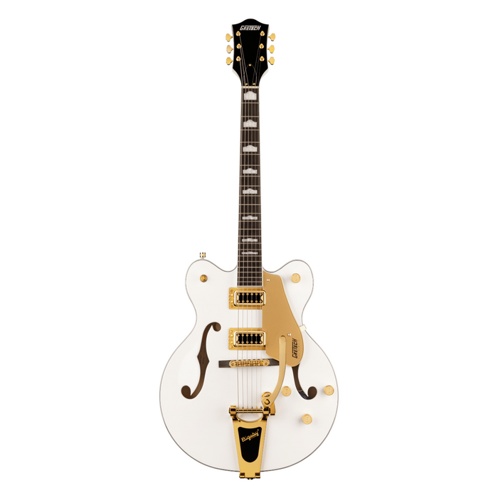 Guitarra Eléctrica Gretsch G5422TG Electromatic Classic Hollow Body Double-Cut con Bigsby y hardware dorado con mástil de laurel - Snowcrest White