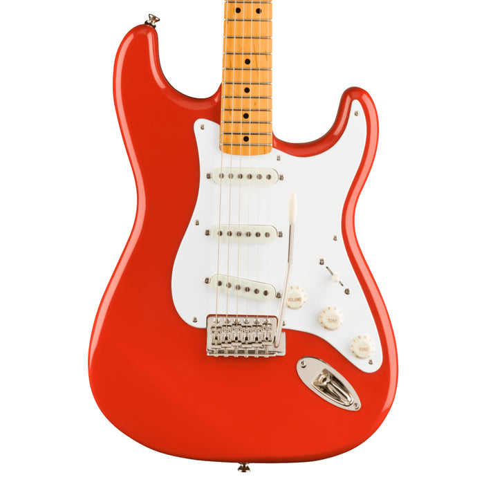Guitarra Eléctrica Squier Classic Vibe '50s Stratocaster con mástil de maple, Fiesta Red