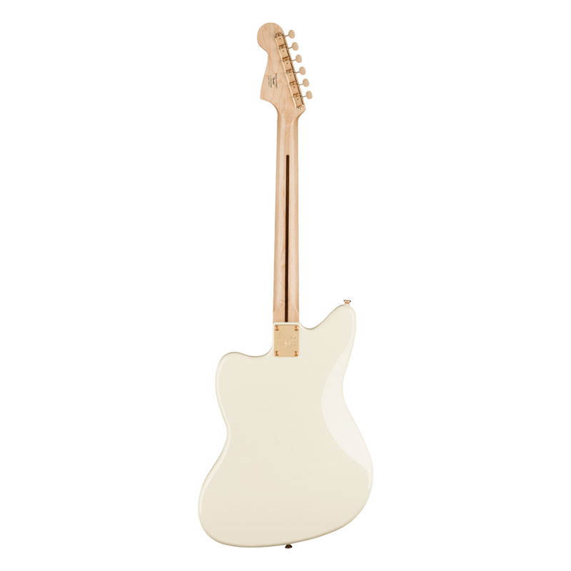 Guitarra Eléctrica Squier 40th Anniversary Jazzmaster, Gold Edition con mástil de laurel - Olympic White