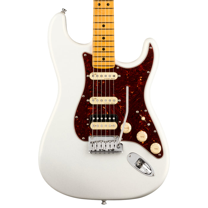 Guitarra Eléctrica Fender American Ultra Stratocaster HSS con mástil de maple, Arctic Pearl