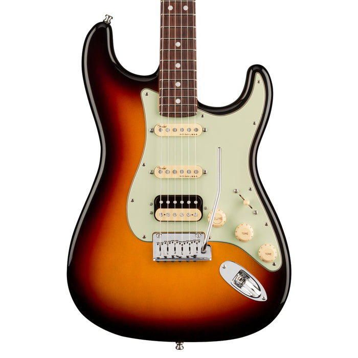 Guitarra Eléctrica Fender American Ultra Stratocaster HSS con mástil palo de Rosa, Ultraburst