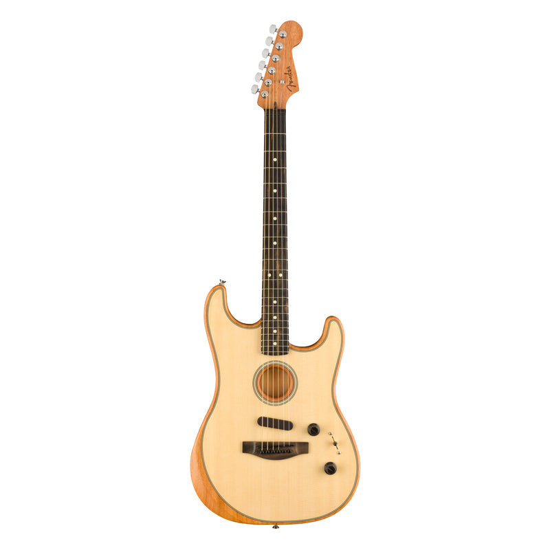 Guitarra Electroacústica Fender American Acoustasonic Stratocaster, mástil de ébano, Natural