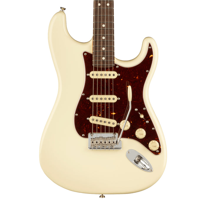 Guitarra Eléctrica Fender American Professional II Stratocaster con mástil de palo de rosa - Olympic White