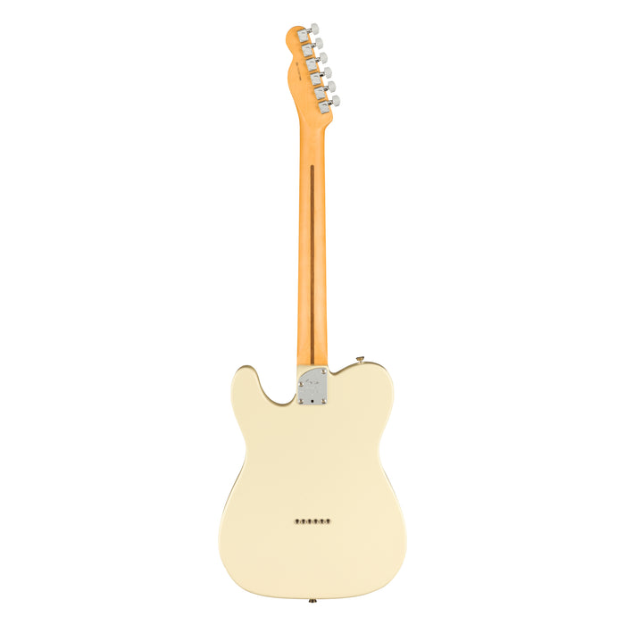 Guitarra Eléctrica Fender American Professional II Telecaster con mástil de palo de rosa - Olympic White