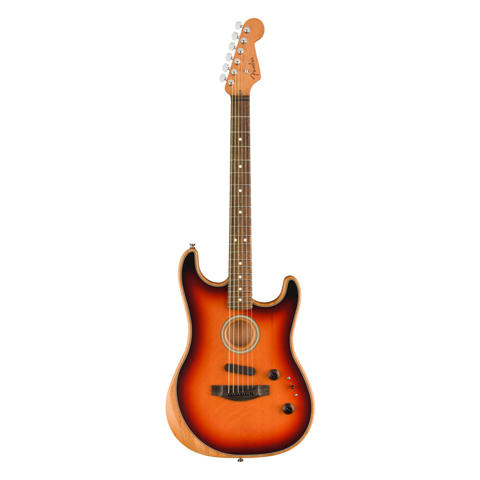 Guitarra Electroacústica Fender American Acoustasonic Stratocaster con mástil de ébano - 3-Color Sunburst