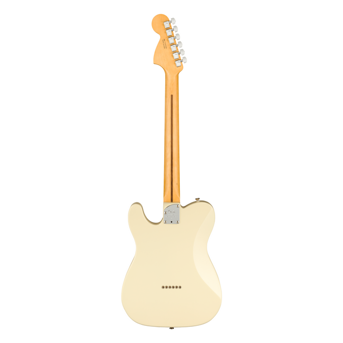 Guitarra Eléctrica Fender American Professional II Telecaster Deluxe con mástil de maple - Olympic White