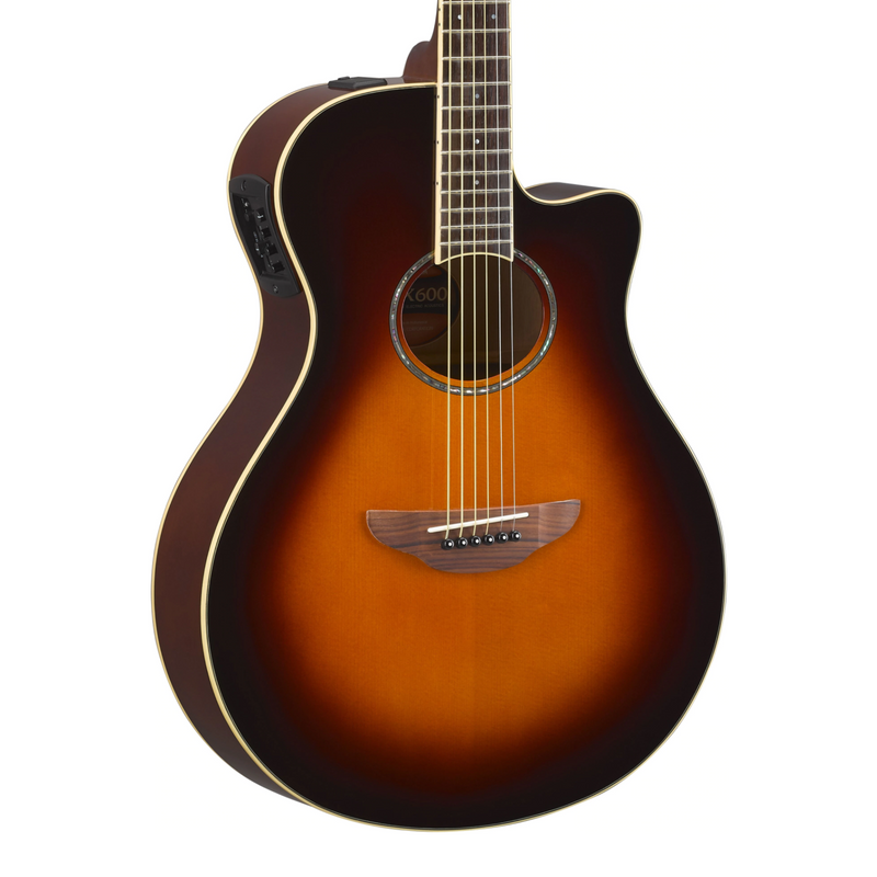 Guitarra Electroacústica Yamaha APX-600 Thin-Line Cutaway -Old Violin Subburst