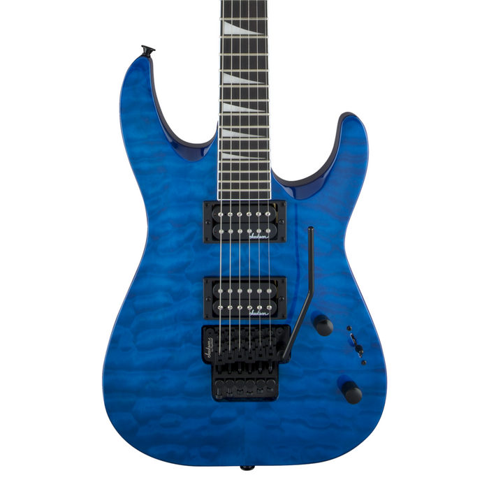 Guitarra Eléctrica Jackson JS Series Dinky Arch Top JS32Q DKA con mástil de amaranto - Transparent Blue