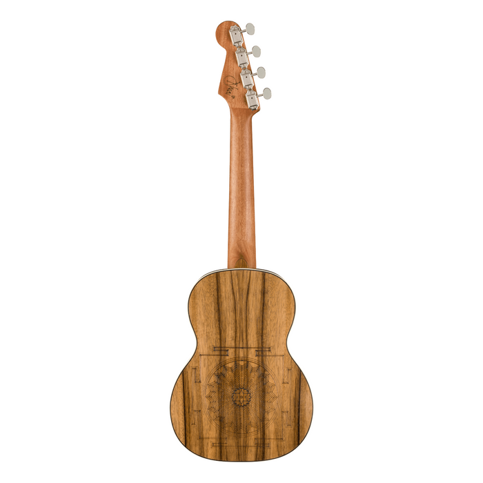 Ukelele Fender Dhani Harrison con mástil de nogal - Turquoise