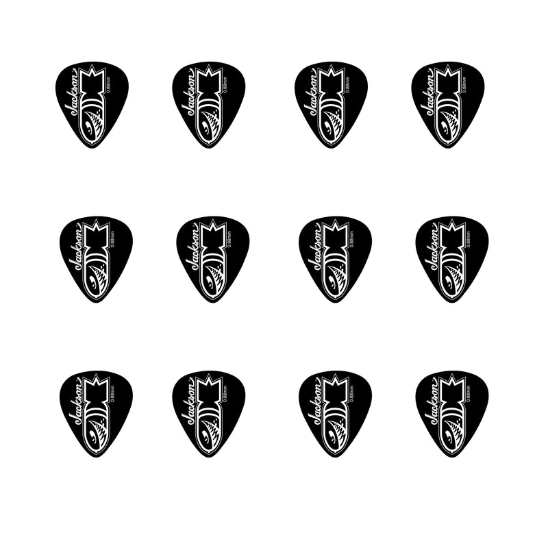 Uñas Jackson 351 Shape Bomb 0.88mm Med/Heavy - Black (12 Unid)