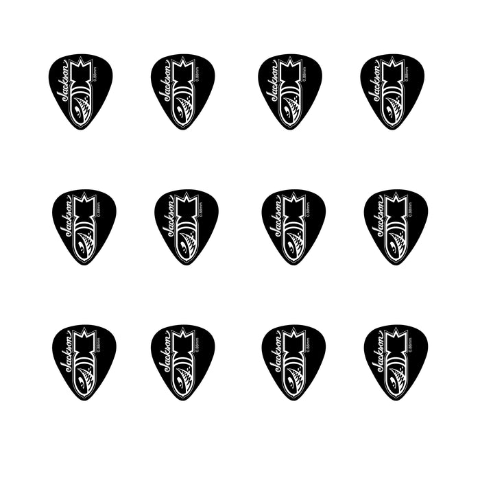 Uñas Jackson 351 Shape Bomb 0.88mm Med/Heavy - Black (12 Unid)