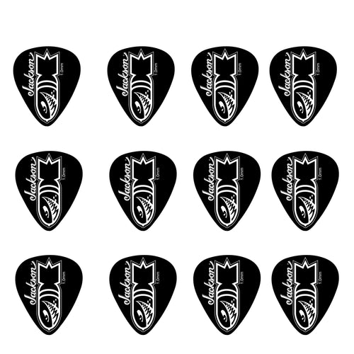 Uñas Jackson 351 Shape Bomb 1mm Heavy - Black (12 Unid)