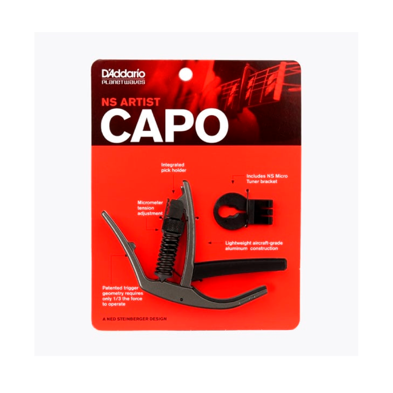 Capotraste Planet Waves PW-CP-10MG NS Artist / Gris Metálico