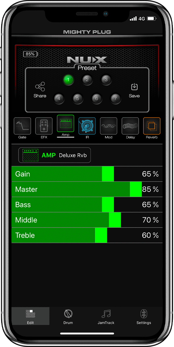 Amplificador Remoto de Guitarra Eléctrica NUX Mighty Plug